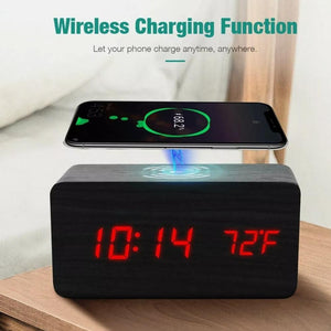 Wooden Digital Alarm Clock  Wooden Digital Alarm Clock